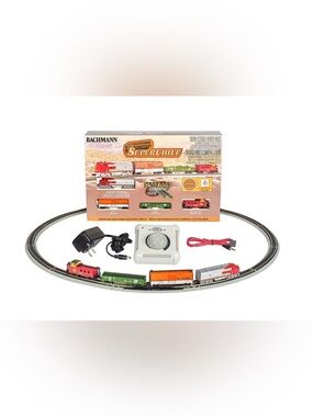 Bachmann Super Chief Electric Train Set - Red, Orange, Green, Silver Ready 2 Run